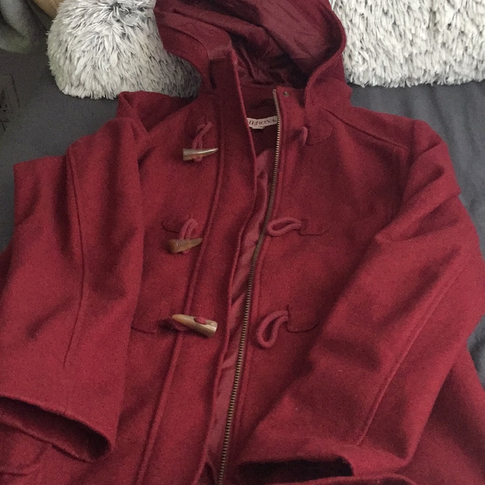 Red peacoat